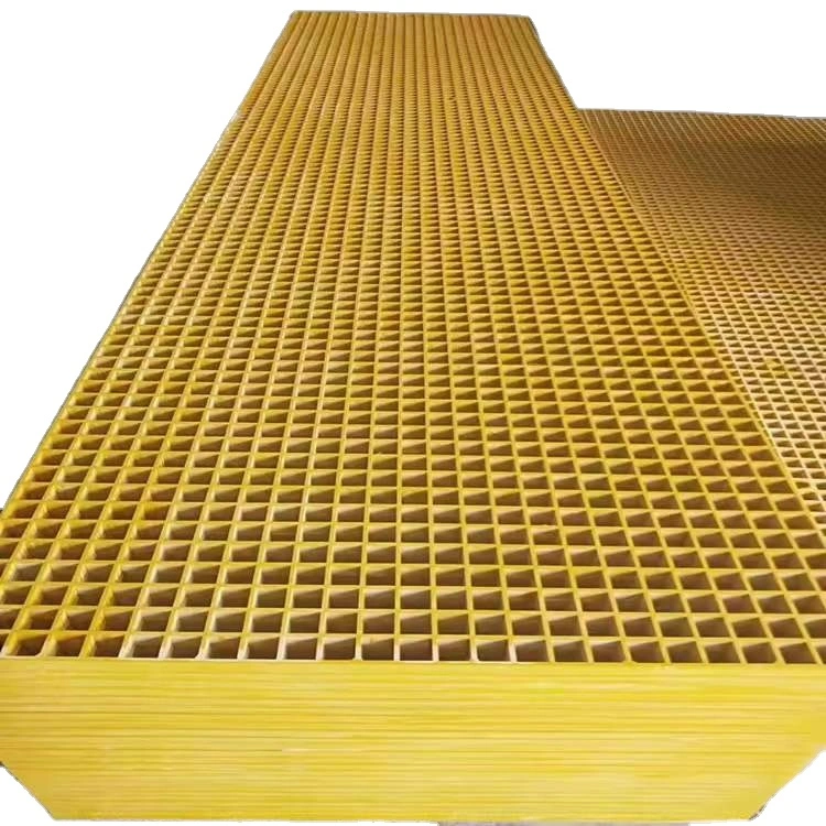 Car Wash Room Thick Anti-Slip Fiberglass FRP Car Wash Trench Drain Grating FRP Flooring Grate